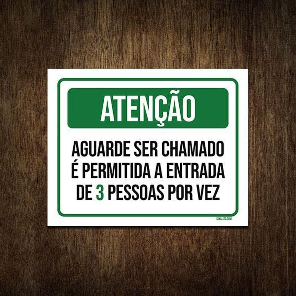 Placa De Sinaliza O Aten O Aguarde Ser Chamado Ponto