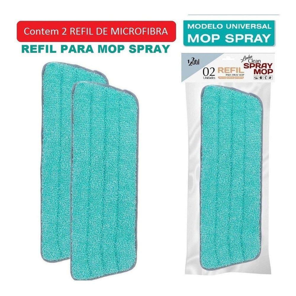 Kit Refil Mop Spray Microfibra Rodo Ponto