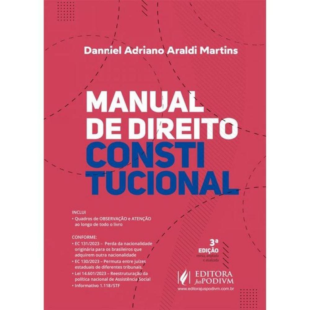 Manual De Direito Constitucional 2024 Ponto