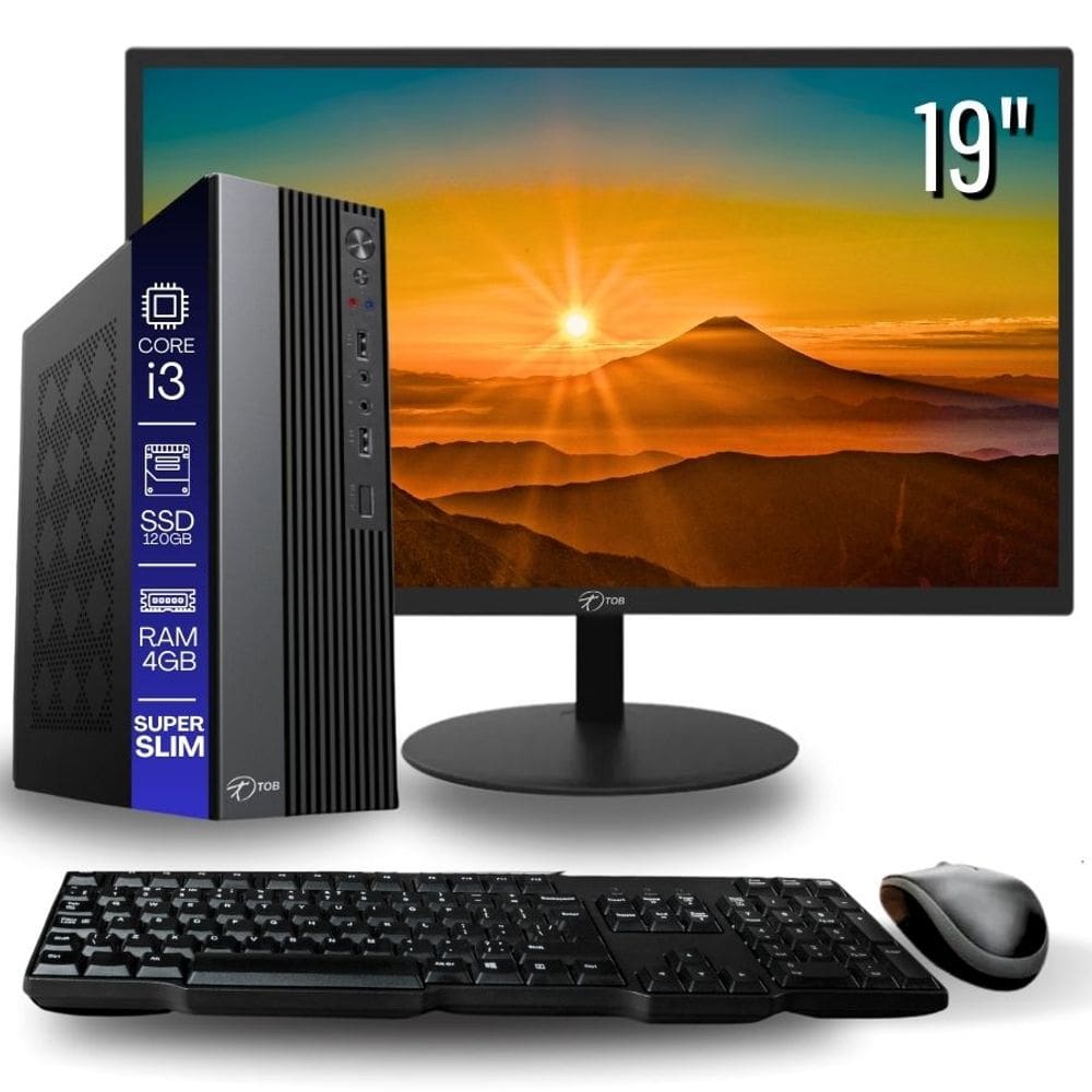 Computador TOB Slim Completo Compacto Intel Ponto