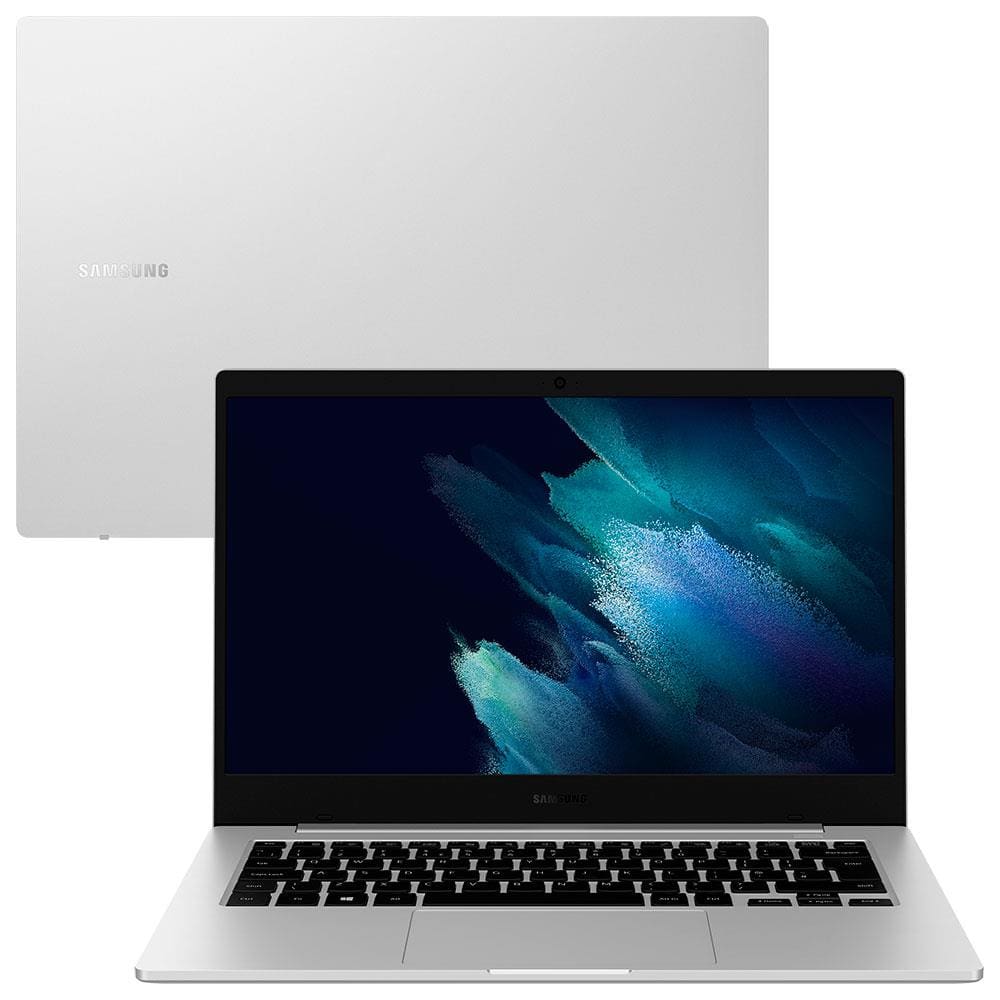 Notebook Samsung Galaxy Book Go Snapdragon 7c 4GB 128GB SSD UFS Tela