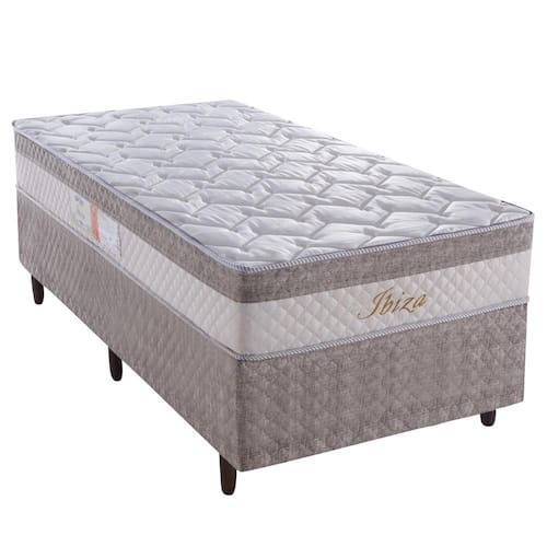 Cama Box Solteiro Biflex Ibiza com Euro Pillow One Side e Molas Superlastic 66x88x188 cm - Bege/Palha Menor preço em Cama Box Solteiro Biflex Ibiza com Euro Pillow One Side e Molas Superlastic 66x88x188 cm - Bege/Palha