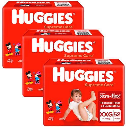 Fralda Huggies Supreme Care XXG - Kit com 156 Unidades é ruim? Fralda Huggies Supreme Care XXG - Kit com 156 Unidades é boa?