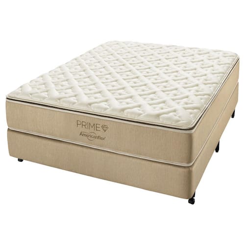 Cama Box Casal + Colchão AmericanFlex Prime com Pillow Top e Molas Ensacadas 71 x 138 x 188 cm Menor preço em Cama Box Casal + Colchão AmericanFlex Prime com Pillow Top e Molas Ensacadas 71 x 138 x 188 cm