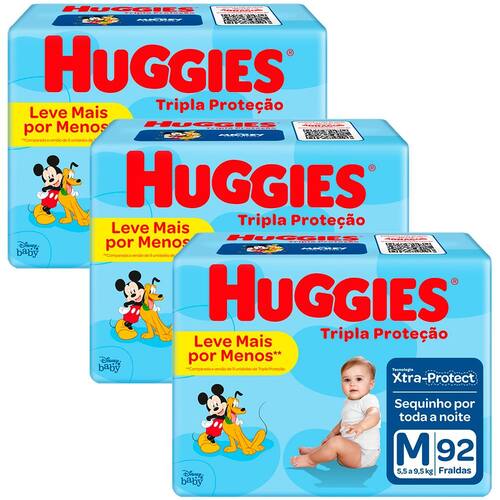 Fralda Huggies Tripla Proteção M - Kit com 276 Unidades é boa?