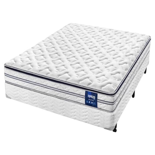 Menor preço em Cama Box de Casal AmericanFlex Topázio Gel com Pillow Top e Molas Ensacadas 30x138x188cm