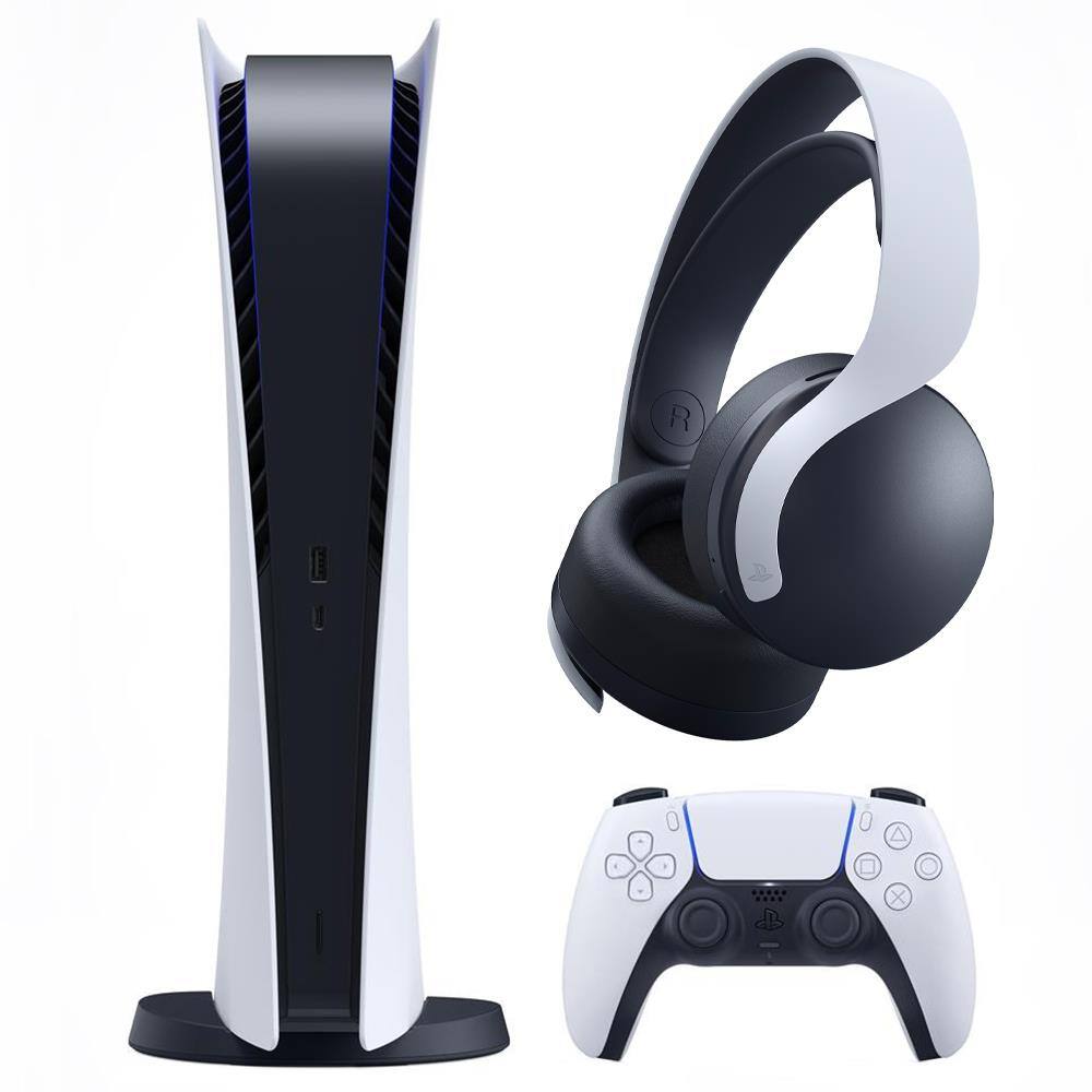 Console Playstation 5 Digital Edition 825GB SSD + Controle Sem Fio  DualSense + Headset sem Fio Sony Pulse 3D | Ponto