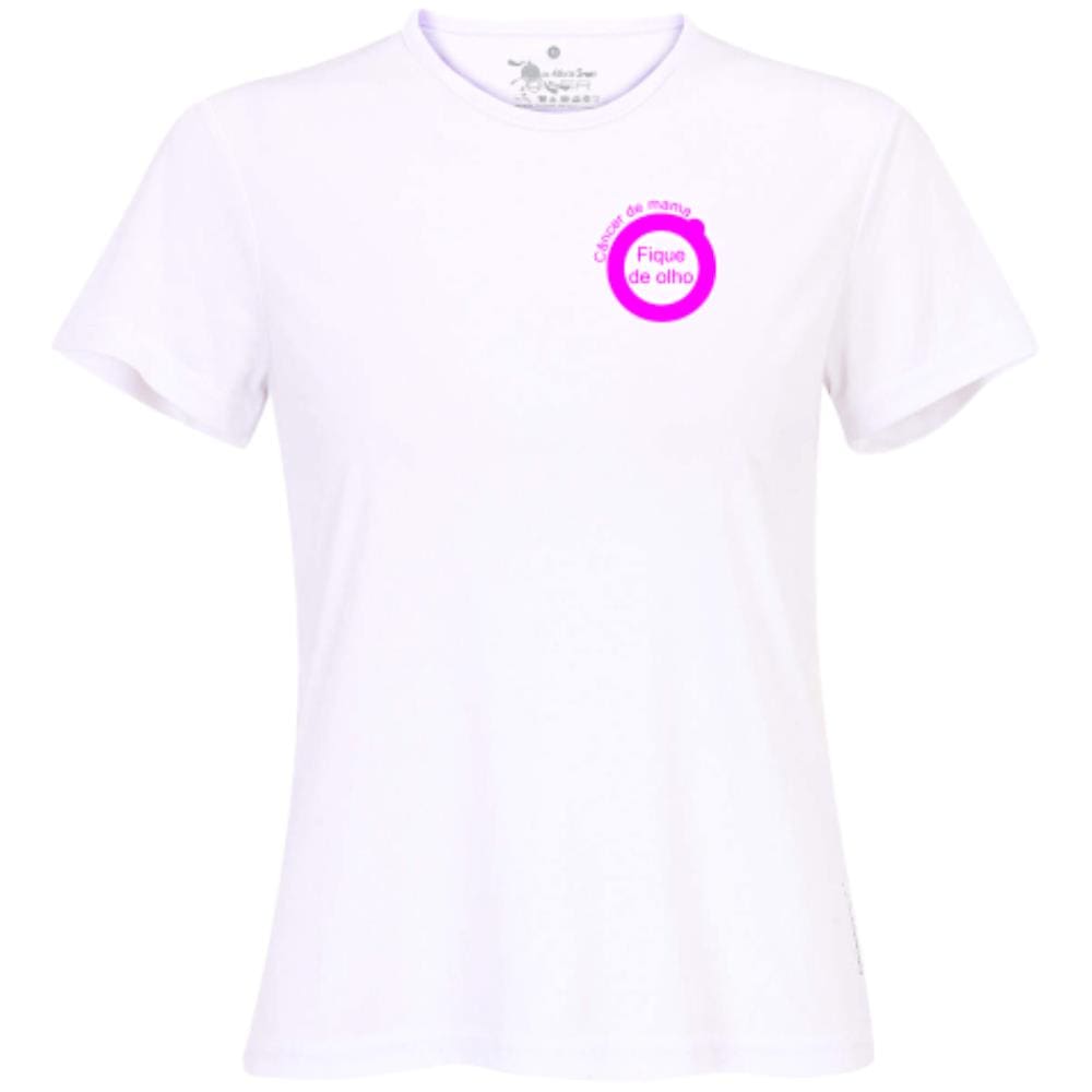 camiseta câncer de mama feminina