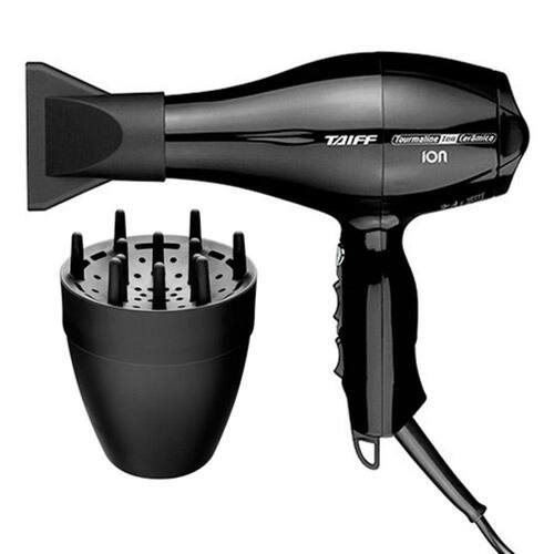 Secador de cabelo Taiff Elegance Tourmaline Íon preto 127V