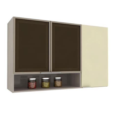 Armário Bartira Turmalina com 3 Portas e 3 Prateleiras - 105,4cm de largura