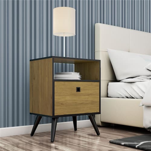 Mesa de Cabeceira Bartira Elvis com 1 Gaveta Menor preço em Mesa de Cabeceira Bartira Elvis com 1 Gaveta