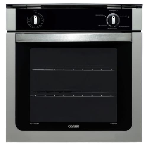 Forno de Embutir Consul a Gás COA84BR com Timer e Menu Controle Fácil - 78L - 220V Menor preço em Forno de Embutir Consul a Gás COA84BR com Timer e Menu Controle Fácil - 78L - 220V