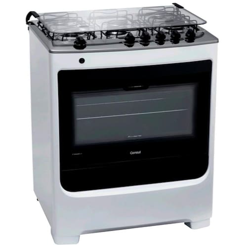 Menor preço em Fogão Consul 5 Bocas CFS5NAB com Mesa de Inox e Acendimento Automático Bivolt - Branco