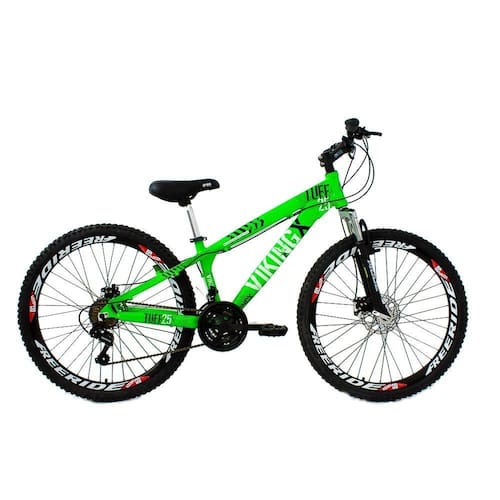 Bicicleta Freeride Aro 26 Freio a Disco 21 Velocidades Câmbios Shimano Verde Neon - Viking é boa?