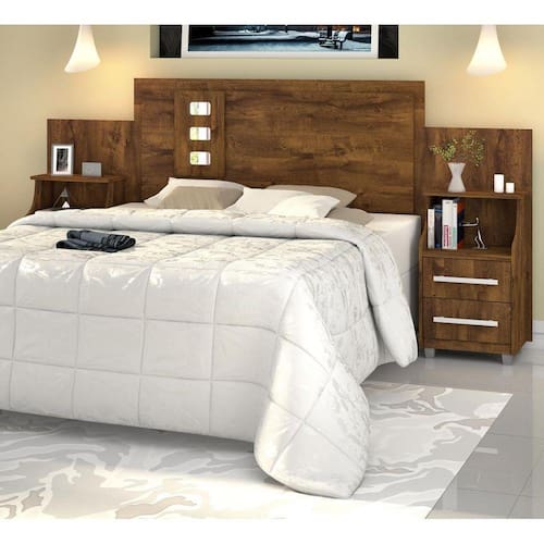 Cabeceira Flórida para Cama Casal/Queen/King - Malbec - Jaci Móveis Menor preço em Cabeceira Flórida para Cama Casal/Queen/King - Malbec - Jaci Móveis