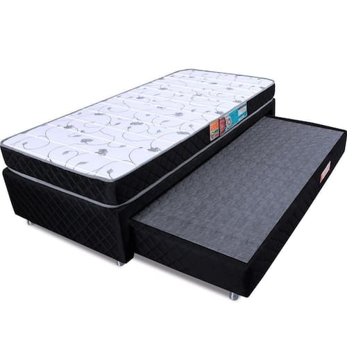 Menor preço em Cama Box Solteiro Colchão D33 Com Bicama Colchão Espuma Bf Colchões 88x188x48cm