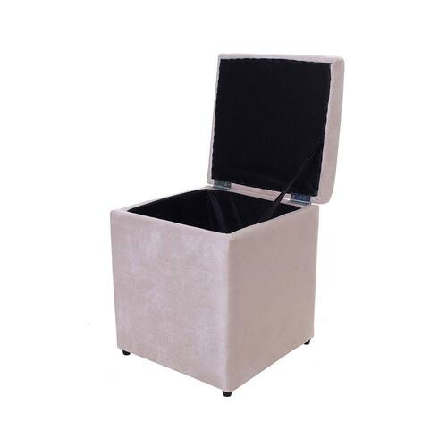 Menor preço em Puff Baú Porta Objetos Suede 40x40cm