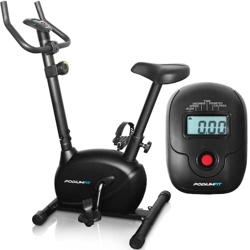 Menor preço em Bicicleta Ergométrica PodiumFit V100 Magnética 8cargas Max120Kg Silenciosa