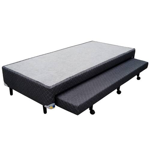 Base Box para Colchão Solteiro Itaflex Lyon com Cama Auxiliar 37x88x188 cm - Jeans/Branco Menor preço em Base Box para Colchão Solteiro Itaflex Lyon com Cama Auxiliar 37x88x188 cm - Jeans/Branco