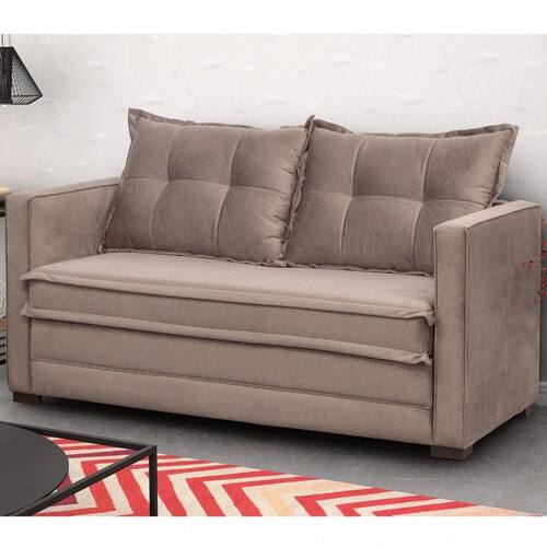 Menor preço em Sofá Cama 2 Lugares Suede Londres D Monegatto 