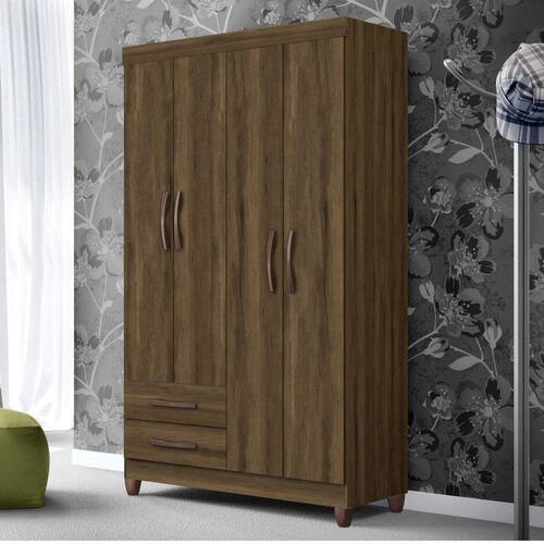 Guarda Roupa Solteiro 4 Portas 2 Gavetas Âmbar Albatroz Móveis Menor preço em Guarda Roupa Solteiro 4 Portas 2 Gavetas Âmbar Albatroz Móveis