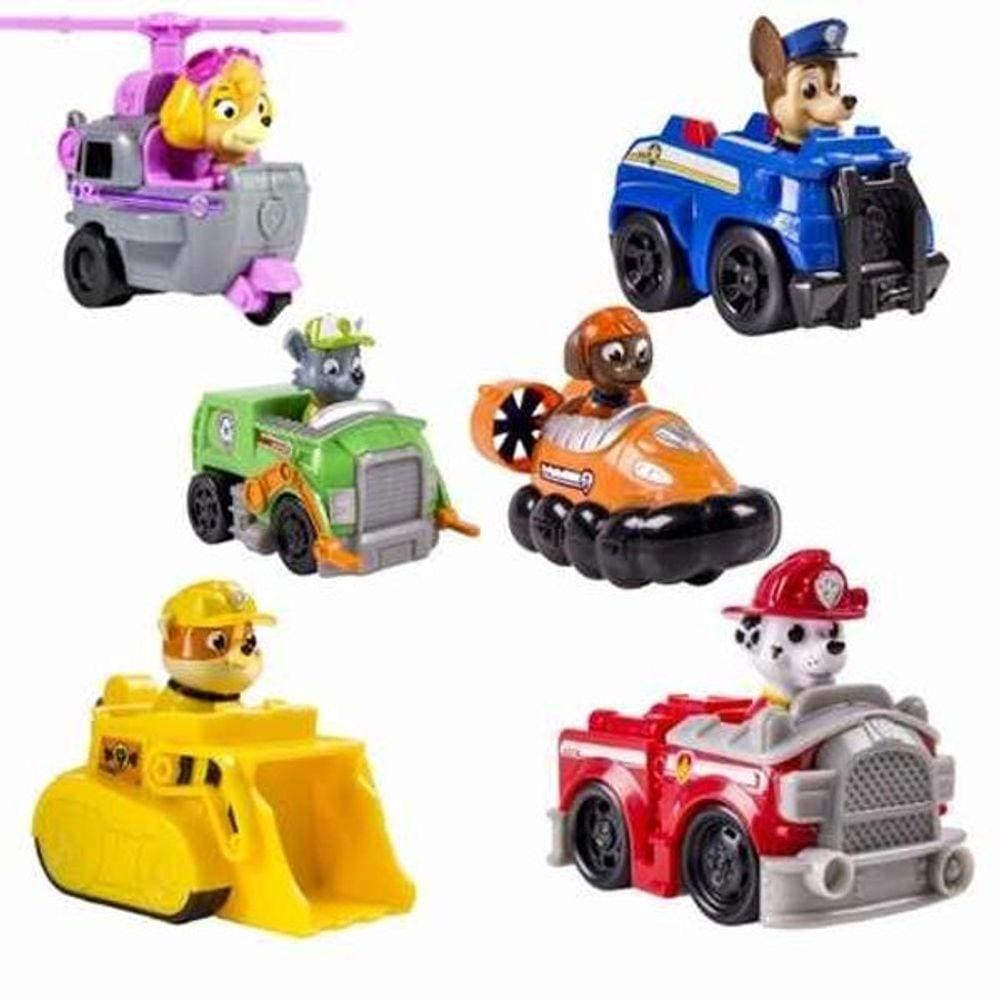 Kit Com 6 Carrinhos Patrulha Canina brinquedo de Fricção 6 | Ponto