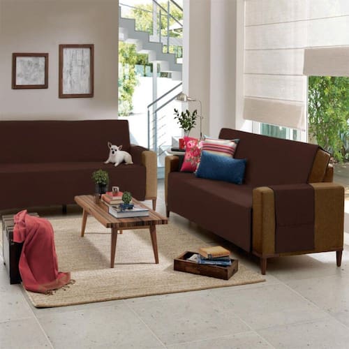 Kit de Capa para Sofá de 2 e 3 Lugares Hedrons Master Veludo Mocca Marrom Menor preço em Kit de Capa para Sofá de 2 e 3 Lugares Hedrons Master Veludo Mocca Marrom