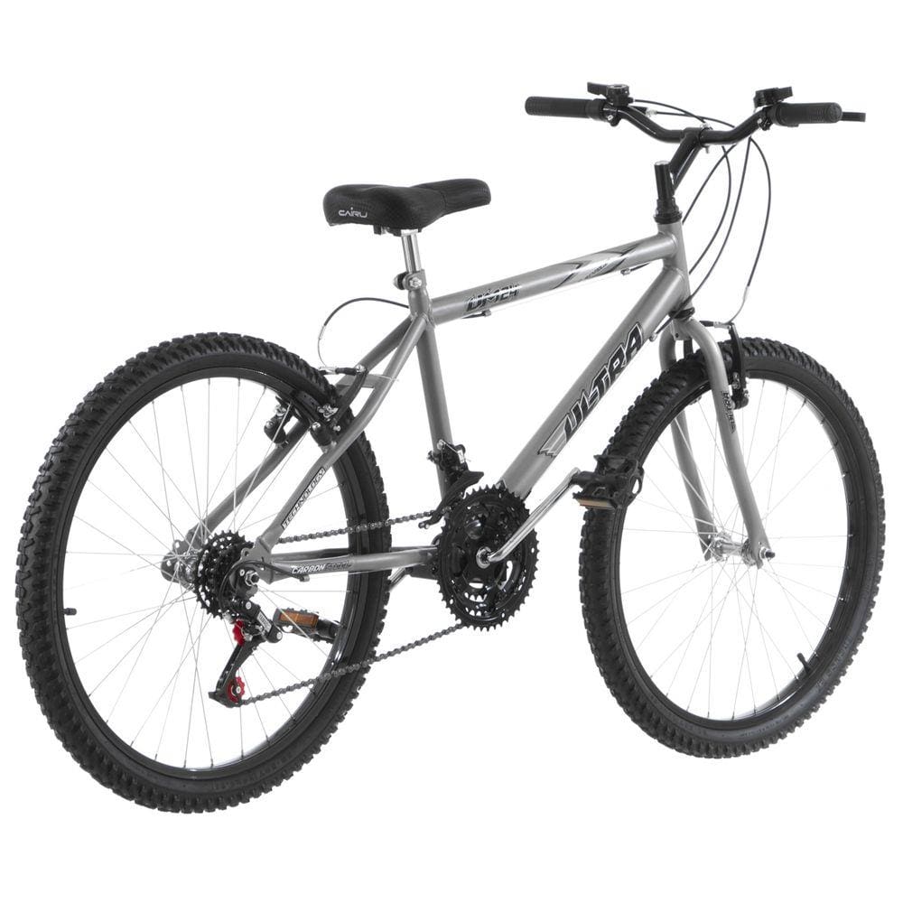 Bicicleta Ultra Bikes Pro Tork Ultra Aro 24 Rígida 18 Marchas - Cinza