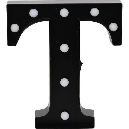 Luminária Led Decorativa Letra T CV151194 Cazza Preta Menor preço em Luminária Led Decorativa Letra T CV151194 Cazza Preta