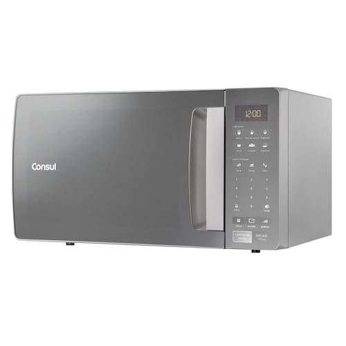 Microondas 32L Inox espelhado com função descongelar CMS45AR Consul Cinza Menor preço em Microondas 32L Inox espelhado com função descongelar CMS45AR Consul Cinza