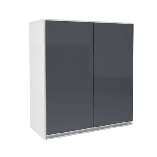 Armário Duplo Aéreo Módulo Suspenso Cozinha e Lavanderia Top Class Batrol Branco / Grafite Menor preço em Armário Duplo Aéreo Módulo Suspenso Cozinha e Lavanderia Top Class Batrol Branco / Grafite