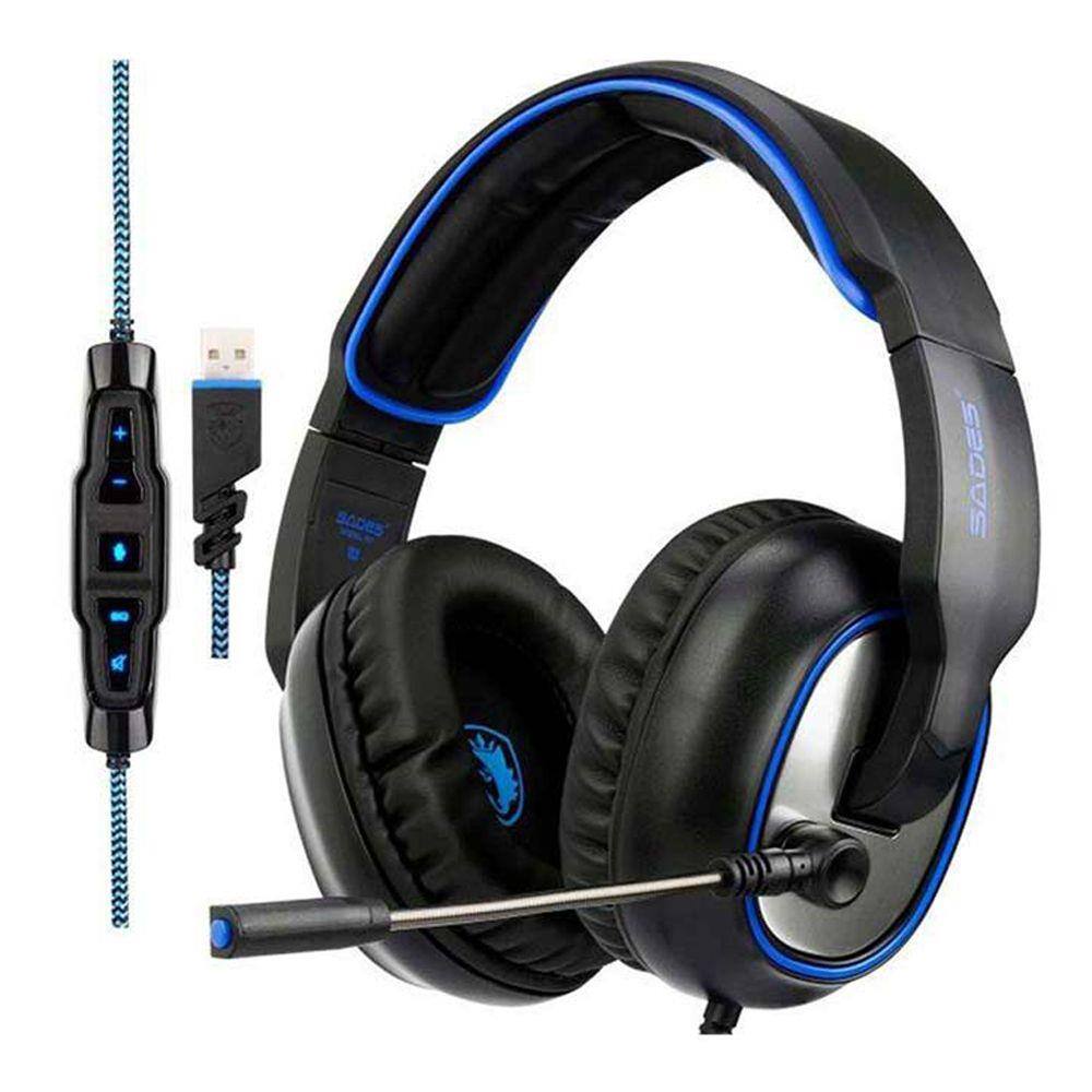 Fone Ouvido Headset Gamer 7.1 Sades R7 Usb Com Microfone | Ponto