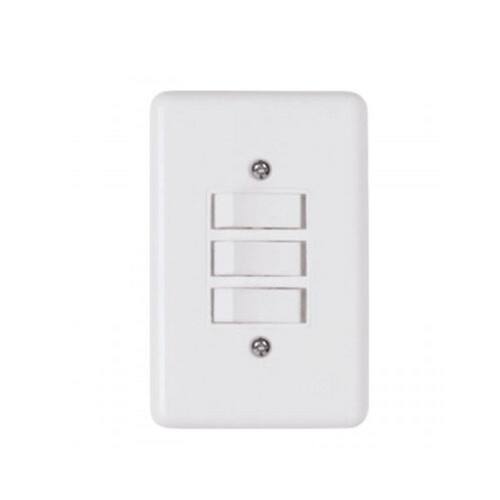 Menor preço em Interruptor 3 Teclas Simples 2x4 Com Placa Branco