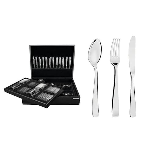 Faqueiro Tramontina Pacific Em Aço Inox Com Facas De Mesa Menor preço em Faqueiro Tramontina Pacific Em Aço Inox Com Facas De Mesa