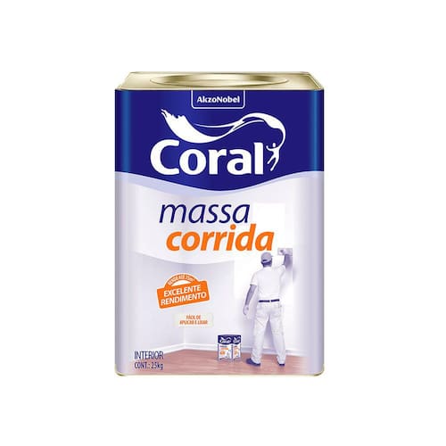 Massa Corrida 25Kg Coral Coral Menor preço em Massa Corrida 25Kg Coral Coral