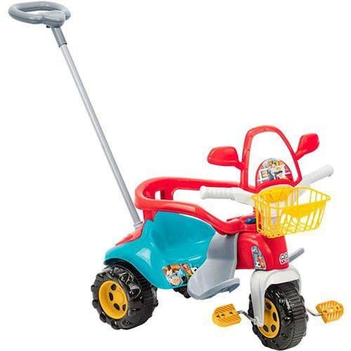 Motoca Triciclo Tico-Tico Com Proteção e Cabo Meg - Magic Toys