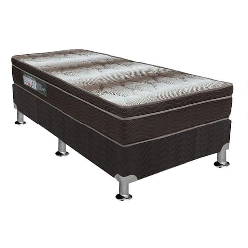 Conjunto Colchão Ortobom Light OrtoPillow+Box Nobuck Nero Black Solteiro 88 Menor preço em Conjunto Colchão Ortobom Light OrtoPillow+Box Nobuck Nero Black Solteiro 88