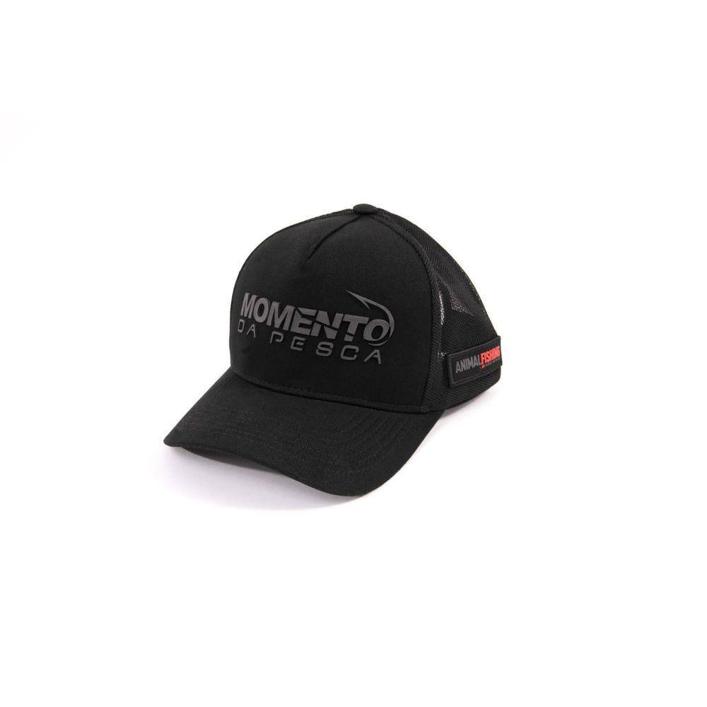 Boné Momento Da Pesca By Animal Fishing Preto Com Cinza | Ponto