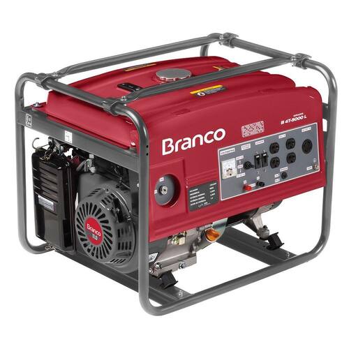 Gerador De Energia Branco B4T-5000L A Gasolina 4.5Kva Partida Manual Menor preço em Gerador De Energia Branco B4T-5000L A Gasolina 4.5Kva Partida Manual