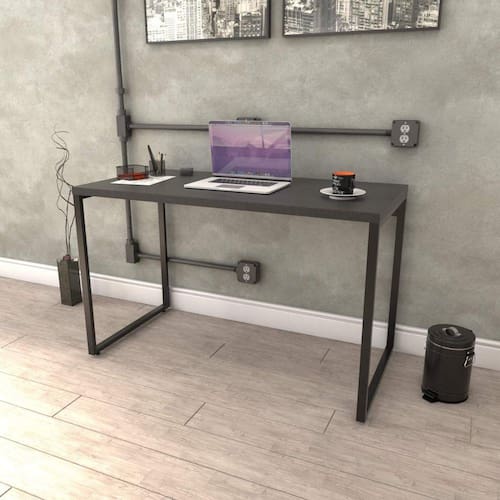 Mesa para Escritório Office Estilo Industrial 120cm Kuadra Compace