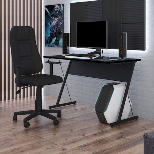 Mesa Gamer Zetta Espresso Móveis Menor preço em Mesa Gamer Zetta Espresso Móveis