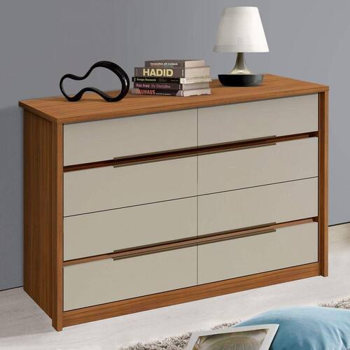 Cômoda Urban 8 Gavetas Móveis Lopas Rovere Naturale/Off White é boa?