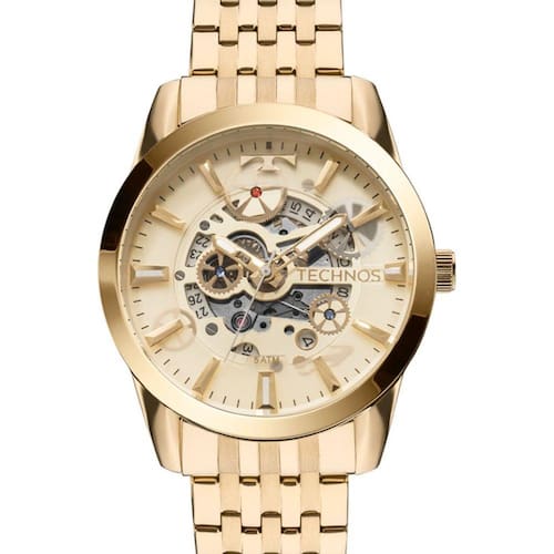 Relógio Technos Masculino Automático 8205nq/4x Esqueleto Menor preço em Relógio Technos Masculino Automático 8205nq/4x Esqueleto
