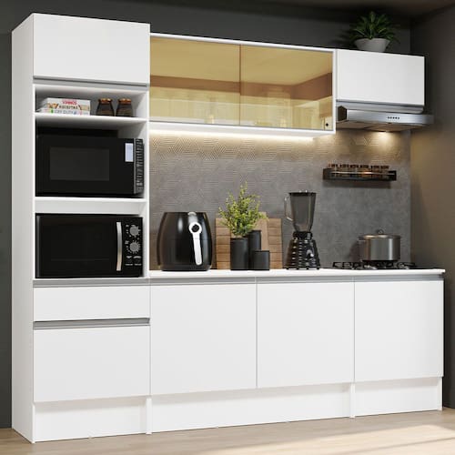 Cozinha Completa Madesa Diamante com Armário, Balcão e Tampo - Branco é boa?