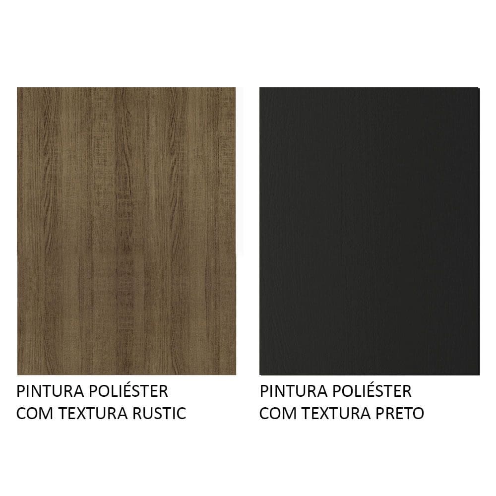 Cozinha Completa Emilly Preto com Armário e Balcão Madesa