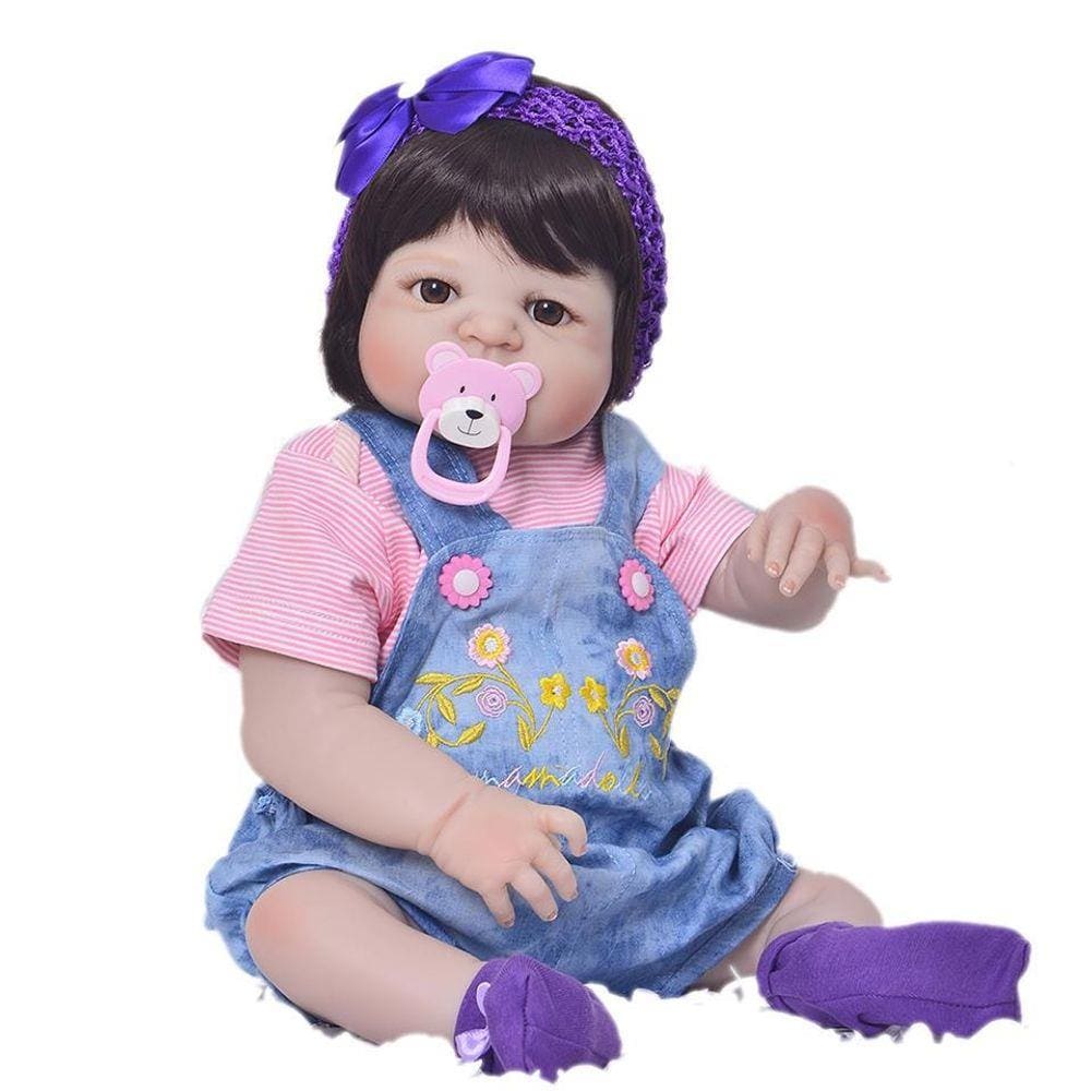 Bebê Reborn Menina Toda De Silicone 55cm Pronta Entrega