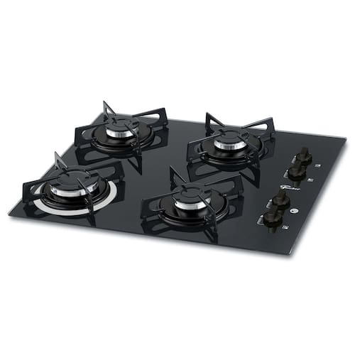 Cooktop Fischer 4 Bocas à Gás Mesa Vidro Ponto