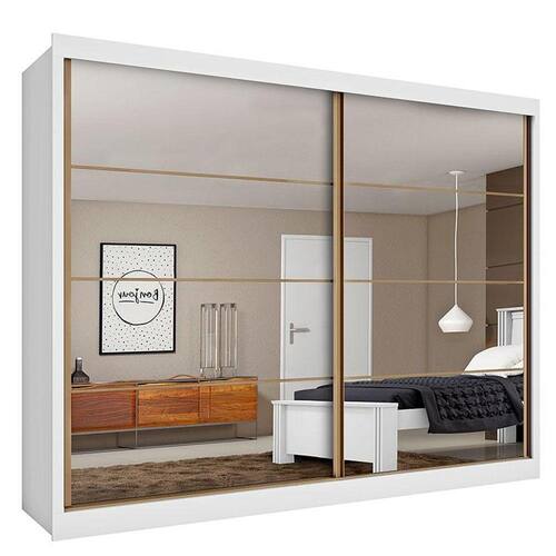 Guarda-Roupa Casal Sevilha 2 Portas com Espelho e 6 Gavetas – Made Marcs Menor preço em Guarda-Roupa Casal Sevilha 2 Portas com Espelho e 6 Gavetas – Made Marcs