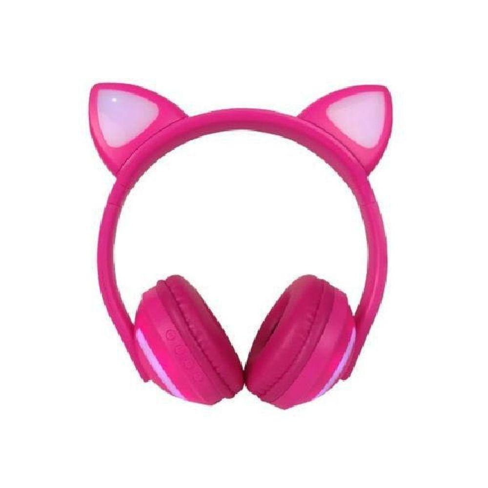 Fone De Ouvido Headphone Bluetooth Com Orelha De Gato Rosa | Ponto