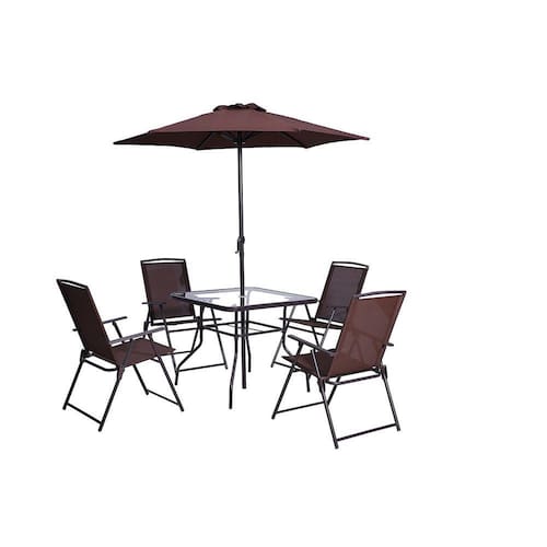 Conjunto Menorca Varanda Quadrado 6 Peças Marrom